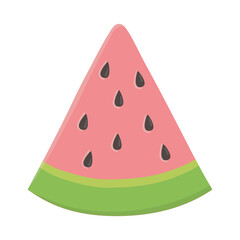 tropical slice watermelon fruit fresh isolated design icon