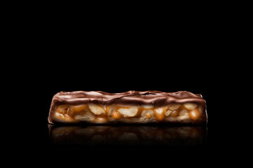 Cutaway inside view of a candy bar
