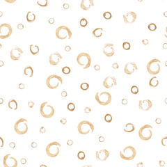 Abstract seamless pattern with gold hand-drawing elements. Vector illustration, EPS 10
