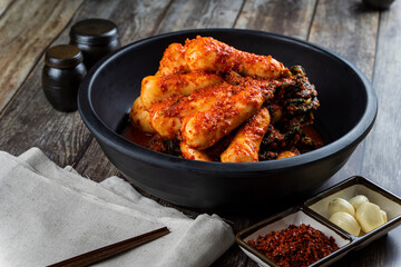 Young radish kimchi that Koreans like