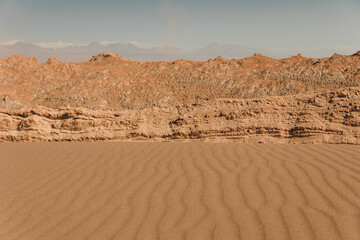 Fototapeta na wymiar Sand Dunes in San Pedro de Atacama