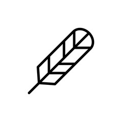 Feather, wing icon. Simple line, outline vector elements of flower children icons for ui and ux, website or mobile application