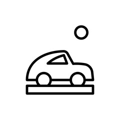 Car, transport icon. Simple line, outline vector elements of flower children icons for ui and ux, website or mobile application