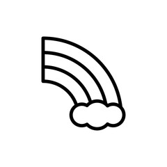 Rainbow, cloud icon. Simple line, outline vector elements of flower children icons for ui and ux, website or mobile application