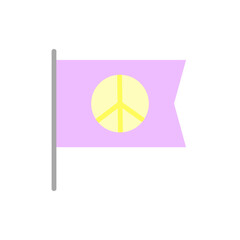 Flag, peace icon. Simple color vector elements of flower children icons for ui and ux, website or mobile application