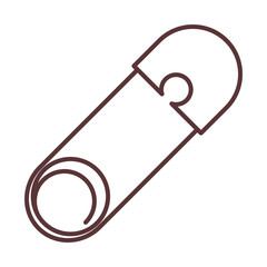 baby safety pin, welcome newborn template line style icon