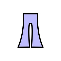 Jeans, clothes icon. Simple color with outline vector elements of flower children icons for ui and ux, website or mobile application