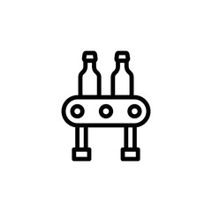 Conveyor band, beer icon. Simple line, outline vector elements of international beer day icons for ui and ux, website or mobile application