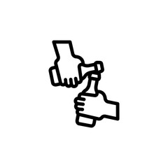 Toast, beer icon. Simple line, outline vector elements of international beer day icons for ui and ux, website or mobile application