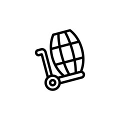 Fototapeta na wymiar Cart, beer, barrel icon. Simple line, outline vector elements of international beer day icons for ui and ux, website or mobile application