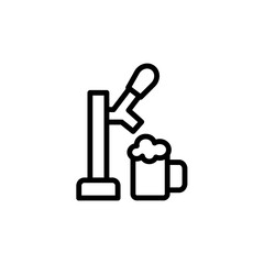 Beer dispenser, machine icon. Simple line, outline vector elements of international beer day icons for ui and ux, website or mobile application