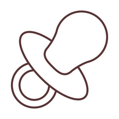 baby pacifier feeding and care newborn template line style icon