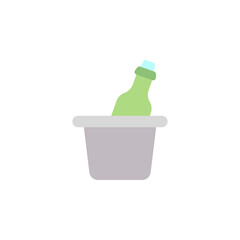 Beer bottle, ice box icon. Simple color vector elements of international beer day icons for ui and ux, website or mobile application