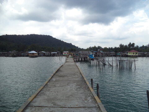 Beautiful natural scenery on the coast of Indonesia moro buluhpatah