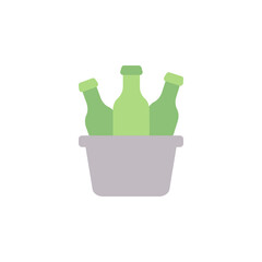 Ice box, Beers icon. Simple color vector elements of international beer day icons for ui and ux, website or mobile application