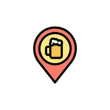 Placeholder, pub icon. Simple color with outline vector elements of international beer day icons for ui and ux, website or mobile application