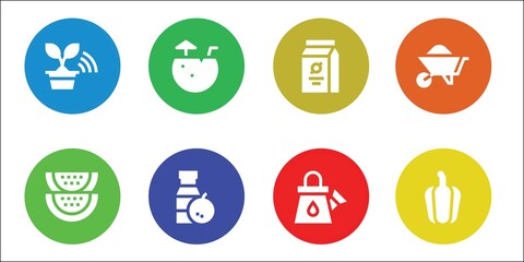 Modern Simple Set of organic Vector filled Icons