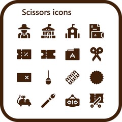 scissors icon set