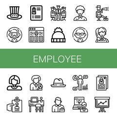Set of employee icons