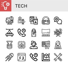 Set of tech icons