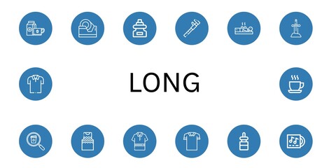 Set of long icons