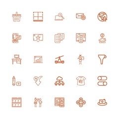 Editable 25 internet icons for web and mobile