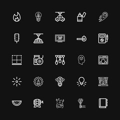 Editable 25 light icons for web and mobile