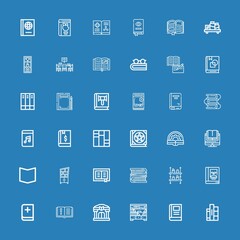 Editable 36 encyclopedia icons for web and mobile