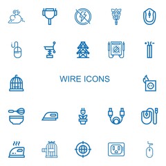 Editable 22 wire icons for web and mobile
