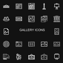 Editable 22 gallery icons for web and mobile