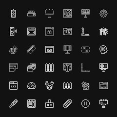 Editable 36 panel icons for web and mobile