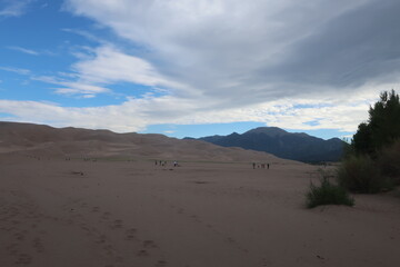Sand dunes in the morning in Colorado