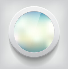vector button, icon, banner design with bokeh background 