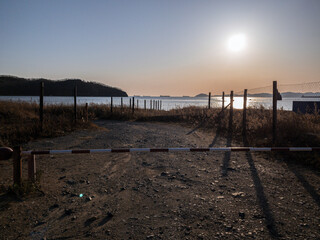 Fototapeta premium sunset over the sea