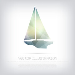 sailboat icon vector