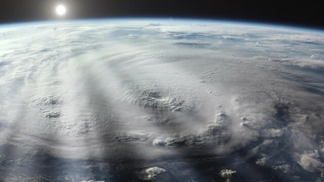 Hurricane Felix From Space. Elements Of This Video Furnished By NASA.