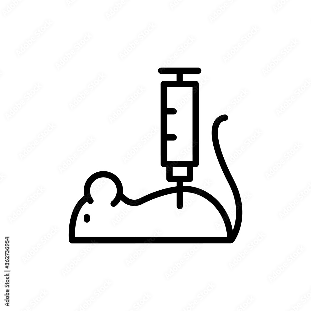 Poster mouse, injection icon. simple color vector elements of stinks icons for ui and ux, website or mobile