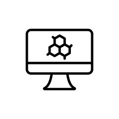 Obraz premium Monitor, molecule icon. Simple color vector elements of stinks icons for ui and ux, website or mobile application