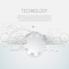 high computer technology  for technology business or education background. vector illustration