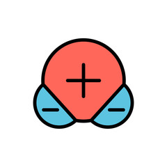 Molecule, chemistry icon. Simple color with outline vector elements of stinks icons for ui and ux, website or mobile application