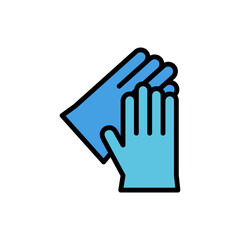 Glove, chemistry icon. Simple color with outline vector elements of stinks icons for ui and ux, website or mobile application