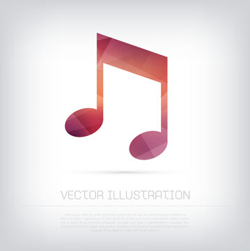 red music note icon