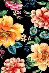 Gardinen digital textile floral patterns design for fabric printing © Qasim