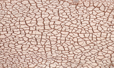 Closeup of dry soil texture