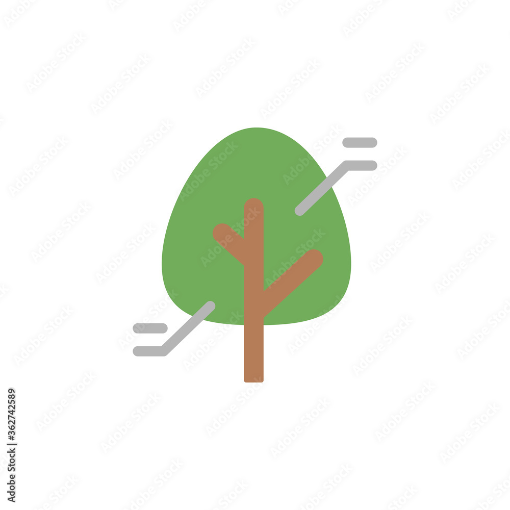 Poster tree, smart, information icon. simple color vector elements of automated farming icons for ui and ux