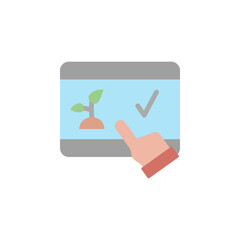 Tablet, hand, control icon. Simple color vector elements of automated farming icons for ui and ux, website or mobile application