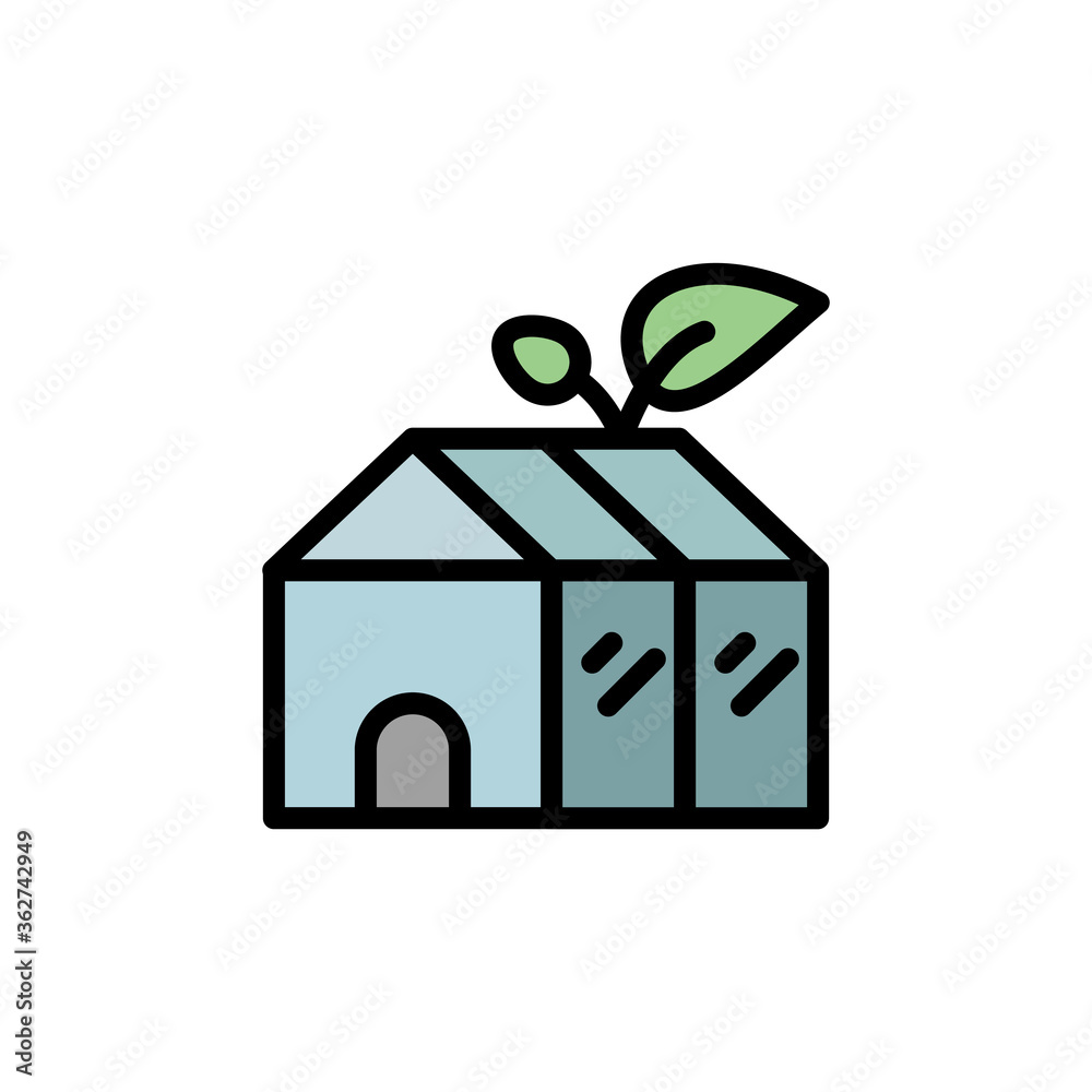 Poster glass farm, grass icon. simple color with outline vector elements of automated farming icons for ui 