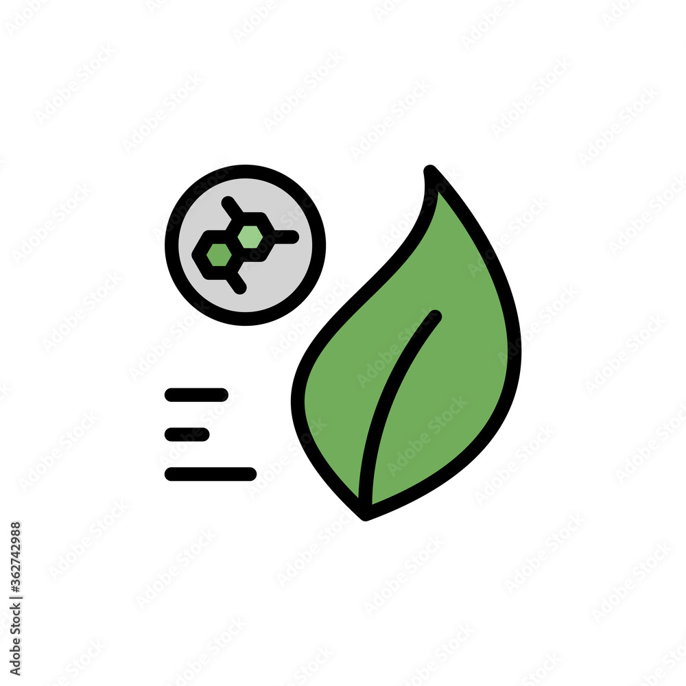Poster graph, molecule, leaf icon. simple color with outline vector elements of automated farming icons for