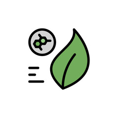 Graph, molecule, leaf icon. Simple color with outline vector elements of automated farming icons for ui and ux, website or mobile application
