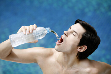 Man drinking water